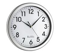 TFA Dostmann Horloge murale 60.3519.02 radiopilotée 30.8 cm x 43 mm argent rétroéclairage vert