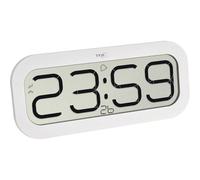 TFA Dostmann Horloge murale digitale 60.4514.02 radiopilotée 5 sonneries Blanc