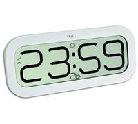 TFA Dostmann Horloge Murale Digitale avec Sonnerie des Heures Bim Bam, 60.4514.02, Horloge Radio-pilotée avec 5 sonneries différentes (Big Ben, Oiseau, Coucou, Cloches, Bol Chantant), Blanc
