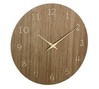 TFA Dostmann Horloge Murale en Bois analogique, 60.3072.23, Horloge à Quartz, Accessoire de décoration, Horloge Murale Moderne, Haute précision, Ambiance Naturelle, Bois foncé