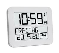TFA Time Line Max - Horloge - rectangulaire - électronique - bureau, convient pour montage mural - 25.8 x 21.2 cm