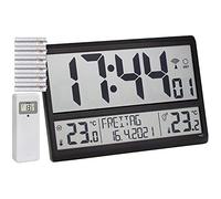 TFA Dostmann Horloge Murale numérique XL 60.4521.01 (Noir avec Piles)