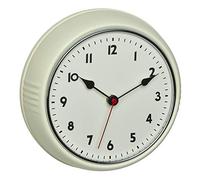 TFA Dostmann Horloge Murale Radio-pilotée rétro 60.3541.09, Vintage, analogique, en métal, Beige, (L) 240 x (l) 68 x (h) 240 mm