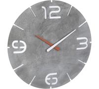 TFA Dostmann Horloge murale radiocommandée Contour, radio-réveil, facile à lire, aspect béton, plastique, diamètre 350 x h 35 mm