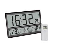 TFA Horloge radiopilotée numérique XL 60.4523.01, avec température extérieure et climat intérieur