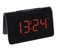 TFA Dostmann 60.2543.05 radiopiloté(e) Réveil noir Heures de réveil 1 grand écran