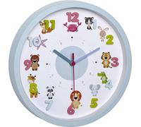 TFA Dostmann Little Animals à quartz Horloge murale 30.9 cm x 4.4 cm bleu clair