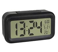 TFA Dostmann Réveil numérique Lumio 60.2018.01 – Quartz, thermomètre intérieur, LCD, noir