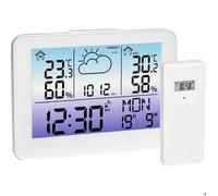 TFA Dostmann Station météo radiopilotée METEO SKY 35.1175.02 - Prévisions 12h - 3 capteurs - Blanc