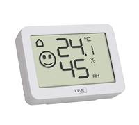 TFA Dostmann Mini thermo-hygromètre numérique, 30.5055.02, température et humidité intérieures, pour le contrôle du climat intérieur, compact, blanc