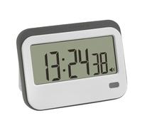 TFA Dostmann Digitaler Timer mit Stoppuhr und Wecker Minuteur blanc gris numérique