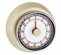 TFA Dostmann Minuteur de Cuisine, 38.1037.09, Minuteur à Oeufs, avec Mouvement à remontage, sans Piles, avec Alarme, Design rétro, Beige