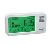 TFA Dostmann Moniteur de CO2 AIRCO2NTROL Coach, Température & humidité, Graphique 24h, Blanc