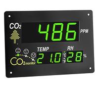 TFA Dostmann Moniteur de CO2 AirCo2ntrol Observer, 31.5002, Affichage XL, idéal pour Les Bureaux paysagers/écoles/réception, avec Affichage des Feux de signalisation, température,humidité, Noir