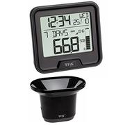 TFA Dostmann Pluviomètre 47.3005.01 numérique sans fil, alarme pluie 24 h noir