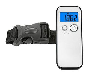 TFA Dostmann Pèse-Bagage numérique jusqu'à 40 kg - 50 3000 - Contrôle du Poids des Bagages - Fonction Tare - avec rétroéclairage - Batterie Incluse - Gris