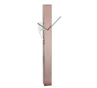 TFA Dostmann Picus 60.3062.51 Pendule analogique en Forme de pic chromé, Design Moderne, Or Rose, (L) 246 x (l) 75 x (H) 653 mm