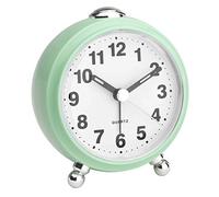 TFA Dostmann Réveil analogique, 60.1030.04, Look Retro, Mouvement Silencieux, Horloge de Table, idéal pour Chambre d'enfant, Chambre à Coucher, Couleurs Pastel, Petit réveil, Menthe