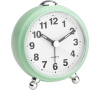 TFA Dostmann Réveil analogique, 60.1030.04, Look Retro, Mouvement Silencieux, Horloge de Table, idéal pour Chambre d'enfant, Chambre à Coucher, Couleurs Pastel, Petit réveil, Menthe