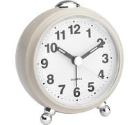 TFA Dostmann Réveil analogique, 60.1030.09, Look rétro, Mouvement Silencieux, Horloge de Table, idéal pour Chambre d'enfant, Chambre de bébé, Couleurs Pastel, Petit réveil, Beige