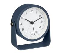 TFA Dostmann Réveil analogique Design, 60.1042.06, sans tic-tac, réveil Matin de Chevet avec lumière, en métal/Verre, Horloge de Table, Design Moderne, réveil Bleu