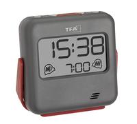 TFA Dostmann Réveil à quartz 60.2031.10 – alarme vibrante et sonnerie puissante – Gris