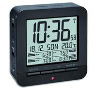 TFA Dostmann 60.2536.01 radiopiloté(e) Réveil noir Heures de réveil 4