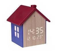 TFA Dostmann Réveil 60.2046.06 à quartz – bleu/rouge/bois, 1 alarme, veilleuse