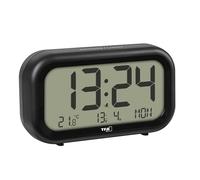 TFA Dostmann 60.2052.01 à quartz Réveil noir Heures de réveil 1 grand écran, sonnerie de réveil très puissante