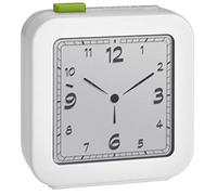 TFA Dostmann Réveil numérique Radio-piloté 60.2556.02 - Affichage analogique - Réveil de Voyage - Alarme avec Fonction Snooze - Rétro-éclairage Blanc - 80 x 40 x 120 mm