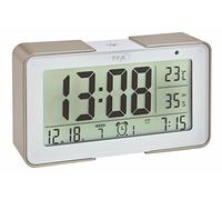 TFA Dostmann 60.2540.53 radiopiloté(e) Réveil or, blanc Heures de réveil 3