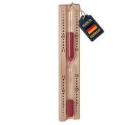 TFA Dostmann Sablier de Sauna,15 Minutes, 40.1001, minuterie, en Bois, Compte à rebours, Rouge-Brun