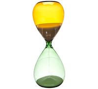 TFA Dostmann Sablier Orange-Vert, 18.6009.02.41, durée de Fonctionnement 15 Minutes, Hourglass, chronomètre, Objet de décoration, en Verre, Sable