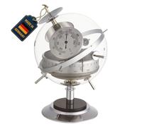 TFA Dostmann Station météo analogique Sputnik, 20.2047.54 avec baromètre, thermomètre, hygromètre, prévisions météo, made in germany, argente, Design