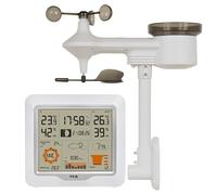 TFA Dostmann Station météo Intérieur Extérieur Numérique sans fil 5 en 1 avec capteur combiné WEATHER ONE, 35.1177, humidité, température, pluviomètre, anémomètre, baromètre, prévisions, blanche
