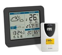 TFA Dostmann Station météo intérieure extérieur sans fil SKY, 35.1152.01, avec capteur pour température, Humidité dans maison, Prévisions-météo, noir