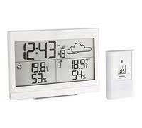 TFA Dostmann Station météo numérique CASA, 35.1135.02, capteur san fil, prévisions météo, température extérieure et intérieure, humidité, avec horloge radio-pilotée, blanc