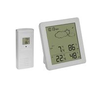 TFA Dostmann Station météo radiopilotée CLEAR 35.1168.02 Prévisions 12–24h, max. 3 capteurs, blanc