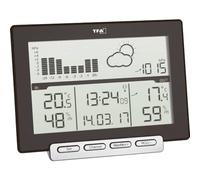 TFA Dostmann Station météo sans Fil Meteo Sens, 35.1139.01, Prévisions météo, Surveillance du Climat intérieur, température extérieure par émetteur, Horloge Radio-pilotée, Noir