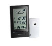 TFA Dostmann Station météo sans fil MODUS PLUS, 35.1122, prévisions météorologiques, température extérieure/intérieure, symboles météorologiques, humidité, noir