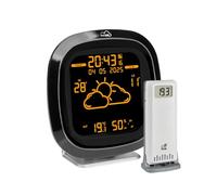 TFA Dostmann Station Meteo sans Fils TFA.me ID-04, 35.8102, Prévisions Météo Pros par Wetter.COM 4 Jours, INCL. Capteur Extérieur, Couleurs D'affichage Variées, Portail en Ligne, Alerte, Noir