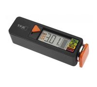 TFA Dostmann Testeur de piles BatteryCheck 98.1126.01 digital ultra-compact universel AAA–9V Noir
