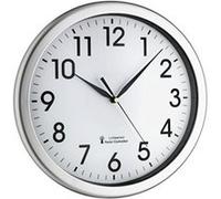 TFA Dostmann Horloge murale 60.3519.02 radiopilotée 30.8 cm x 43 mm argent rétroéclairage vert