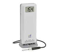 TFA Dostmann TFA-ID capteur température 2 fois avec sonde à câble, pièce de rechange/émetteur supplémentaire ID-A3, 30.3902.02, pour stations TFA.me, sonde étanche, ext./int., 868 MHz, blanc
