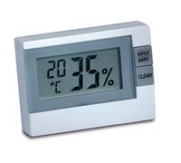 TFA Dostmann Thermo-hygromètre numérique, 30.5005.02, petit, fonction min-max, mesure de l'humidité, de la température, pour le contrôle du Climat intérieur, blanc