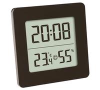 TFA Dostmann Thermo-hygromètre 30.5038.01, température et humidité, horloge et alarme, noir
