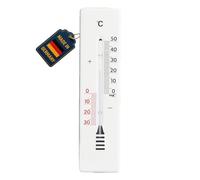 TFA Dostmann Thermomètre analogique d'intérieur et d'extérieur en métal, résistant aux intempéries, Hauteur 26 cm, Blanc