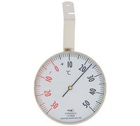 TFA Dostmann Thermomètre de fenêtre analogique, 14.5003, en Acier Inoxydable, échelle Bicolore, résistant aux intempéries, Argente