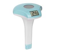 TFA Dostmann Thermomètre de Piscine Numérique, 30.2033.20, Alimenté par Énergie Solaire, Flottant avec Ligne de Fixation, Mesure de la Température de l'Eau, Blanc-Turquoise