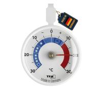 TFA Dostmann Thermomètre de refroidissement analogique, 14.4006, petit contrôle pratique pour réfrigérateur/congélateur, blanc